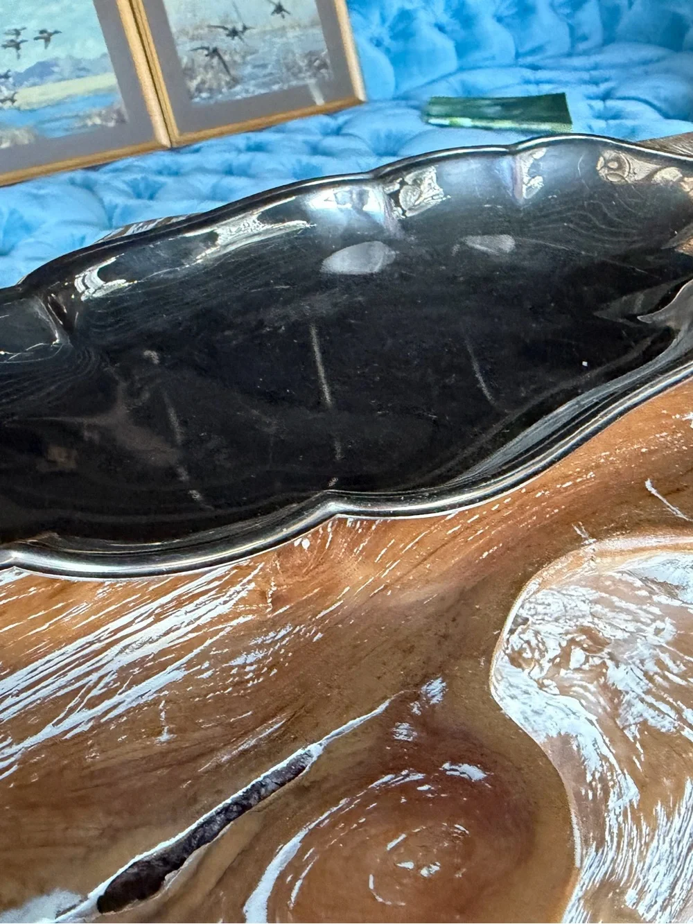 Silver Decorative Scalloped Tray - Classic Serving Platter